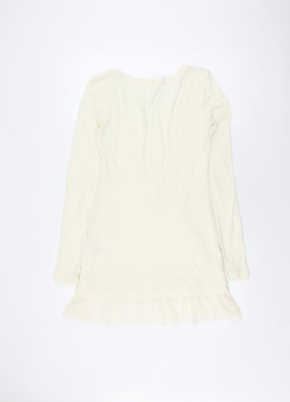 Womens UK Size XS Peruvian Connection Ivory  Blouse