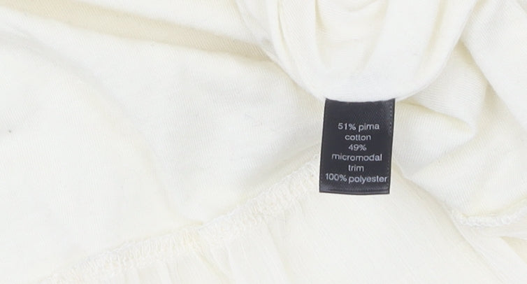 Womens UK Size XS Peruvian Connection Ivory  Blouse