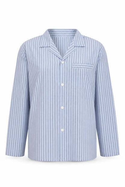 Marks and Spencer Women's Blue Striped Pyjama Top L