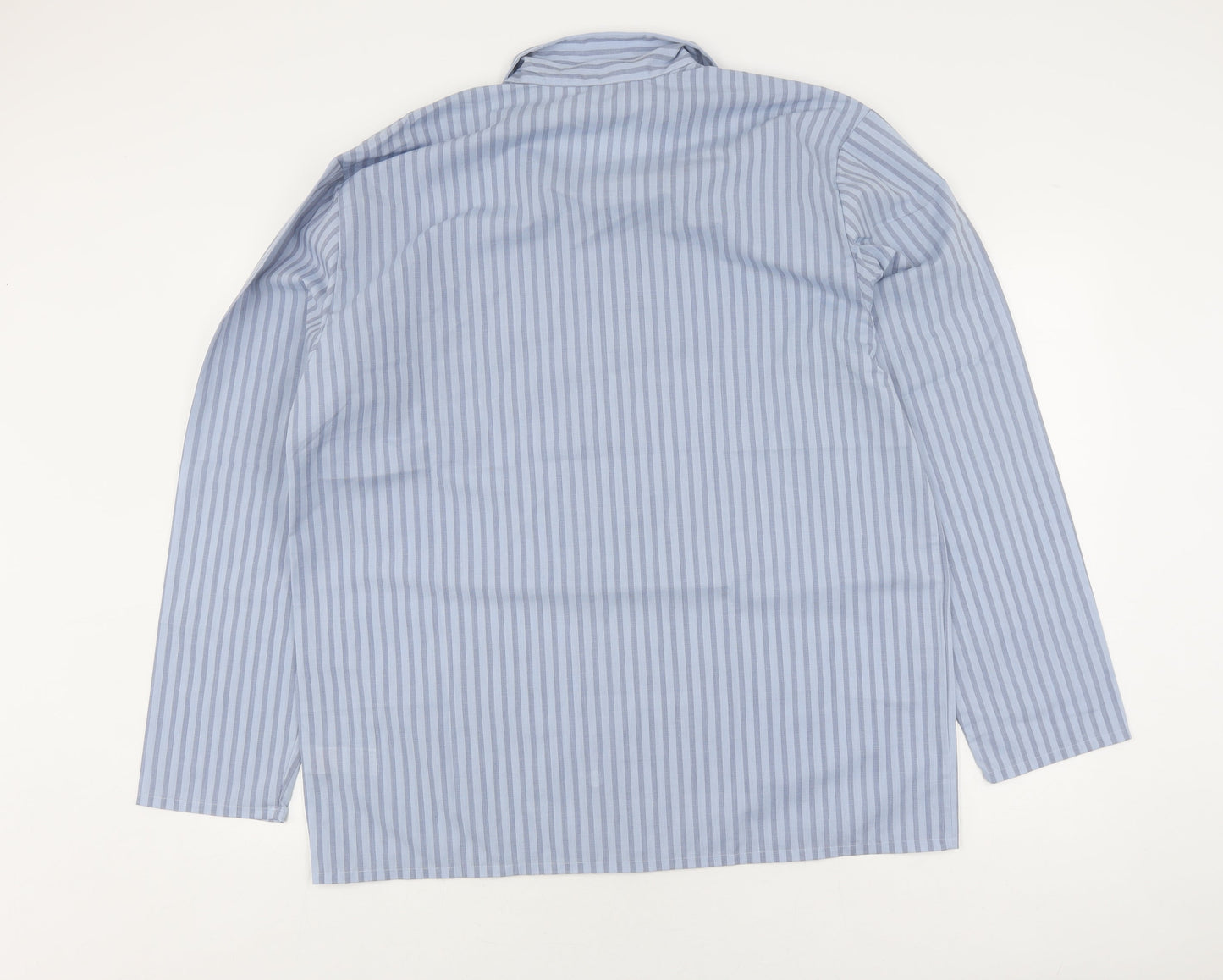 Marks and Spencer Women's Blue Striped Pyjama Top L