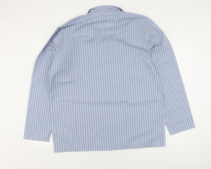 Marks and Spencer Women's Blue Striped Pyjama Top L