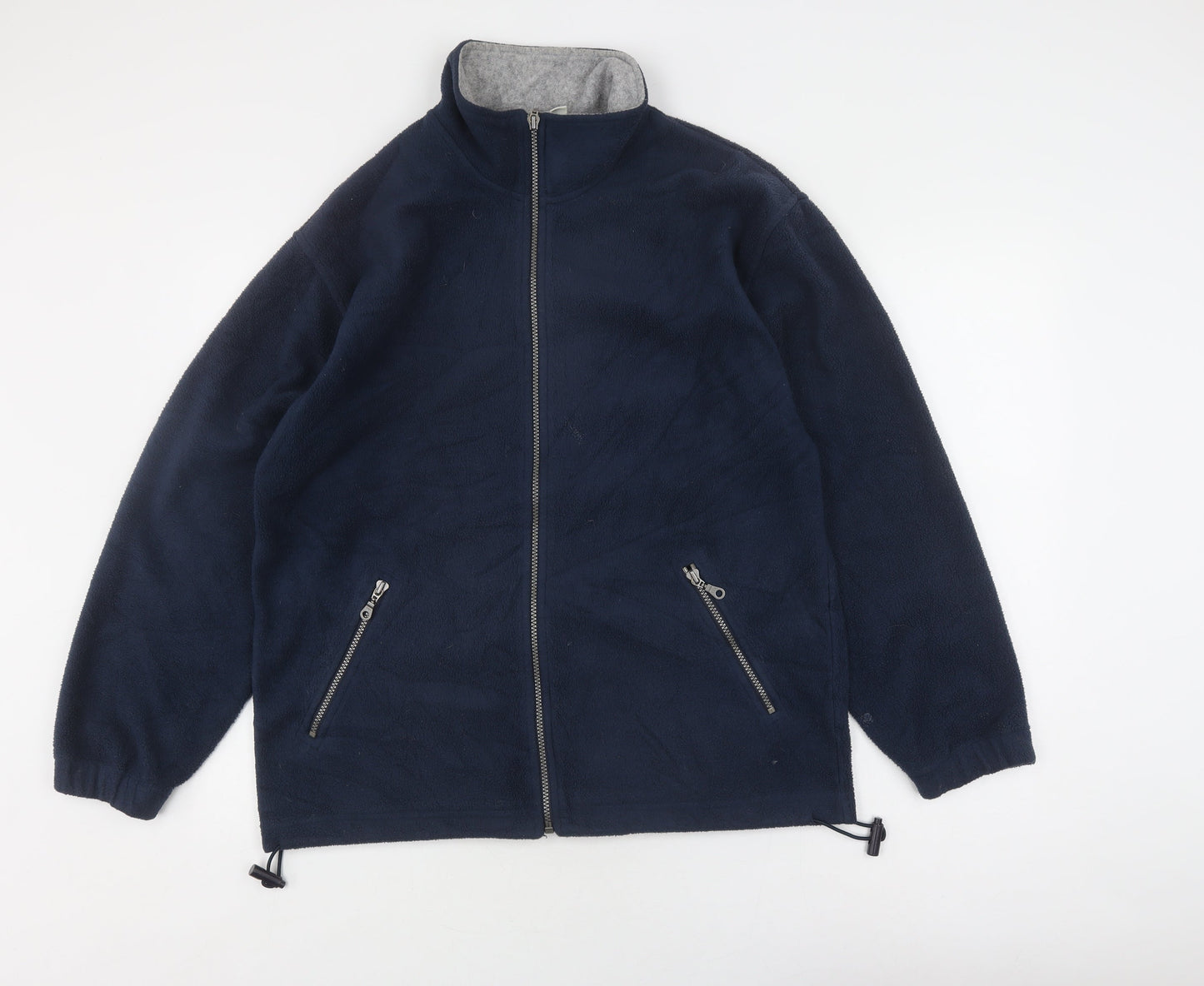 Mens UK Size M C&A Blue Fleece Jacket