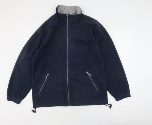 Mens UK Size M C&A Blue Fleece Jacket