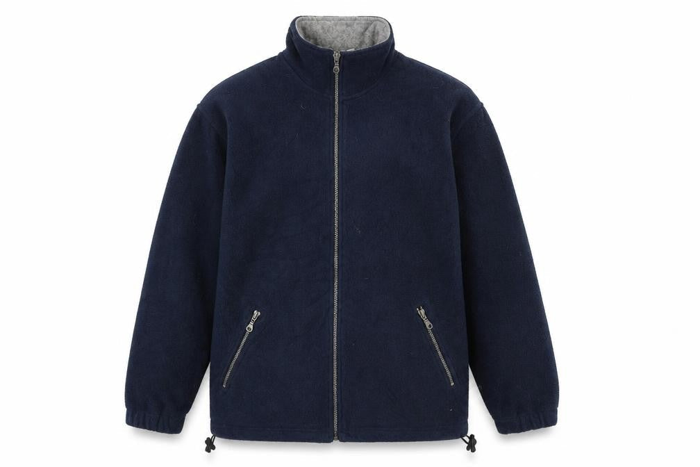 Mens UK Size M C&A Blue Fleece Jacket