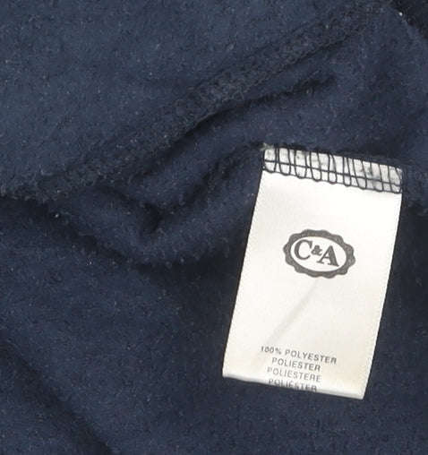 Mens UK Size M C&A Blue Fleece Jacket