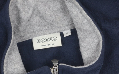 Mens UK Size M C&A Blue Fleece Jacket