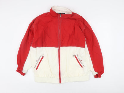 Blast Women's Red Basic Jacket L Full Zip Casual