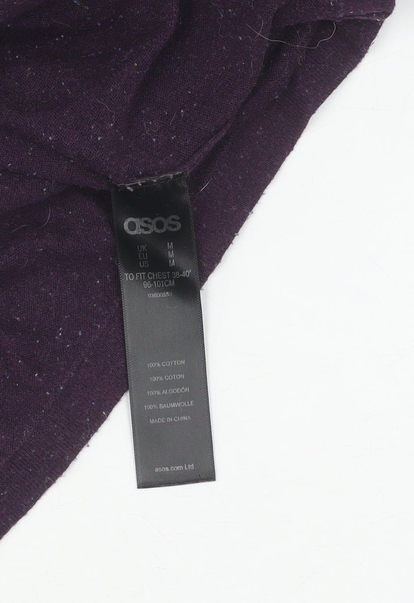 Womens UK Size M ASOS Purple Pullover Hoodie