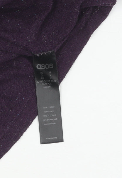 Womens UK Size M ASOS Purple Pullover Hoodie