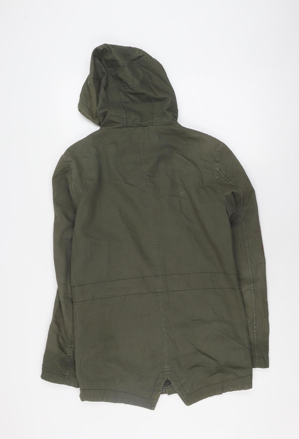 FLY53 Women's Green Parka Jacket, Size S, Casual Style