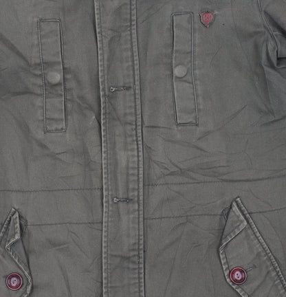 FLY53 Women's Green Parka Jacket, Size S, Casual Style