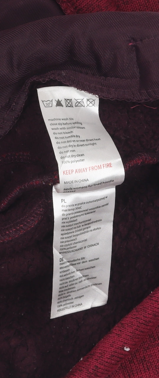 Womens UK Size 8 Mountain Warehouse Red Hooded Jacket