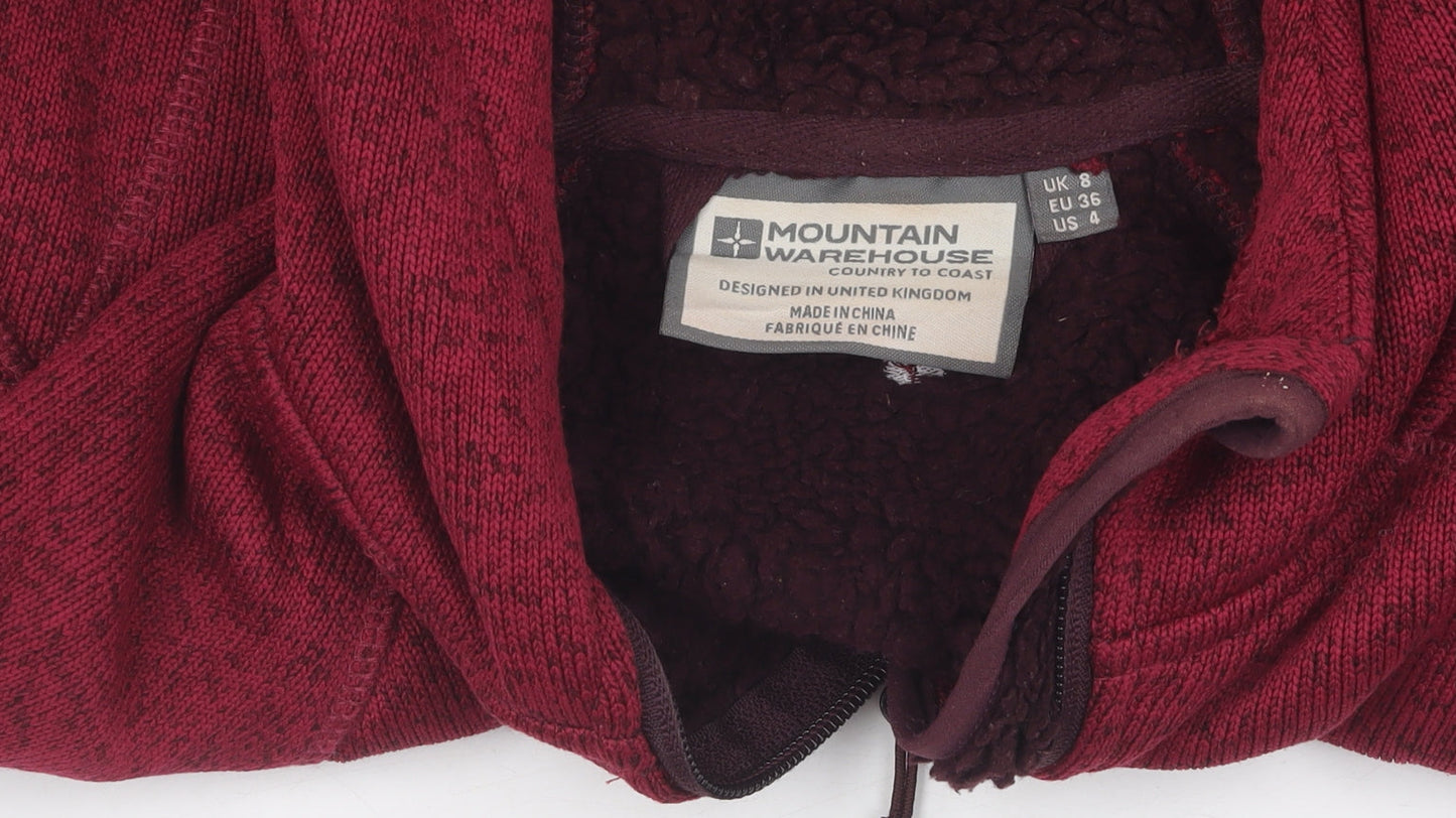 Womens UK Size 8 Mountain Warehouse Red Hooded Jacket