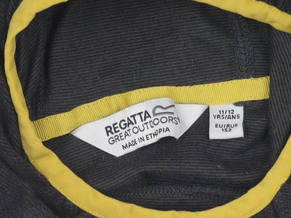 Regatta Boys Black Pullover Hoodie, 11-12 Years, Outdoor, Lightweight