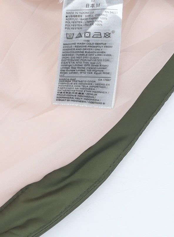 Womens UK Size 10 Gap Green Puffer Jacket