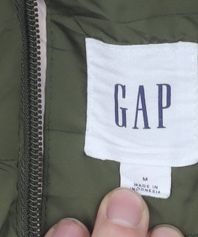 Womens UK Size 10 Gap Green Puffer Jacket