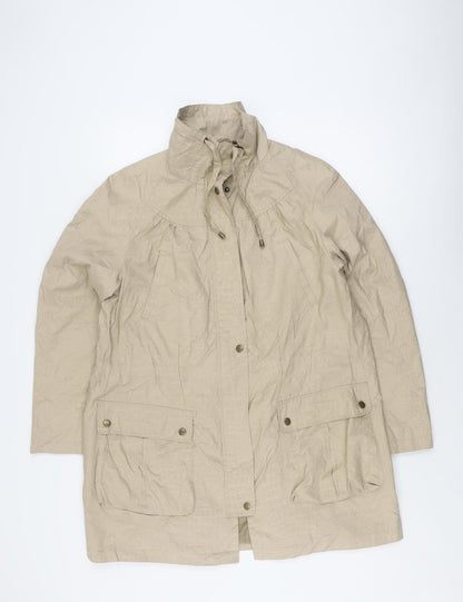 Lakeland Women's Beige Anorak Jacket with Snap Closure