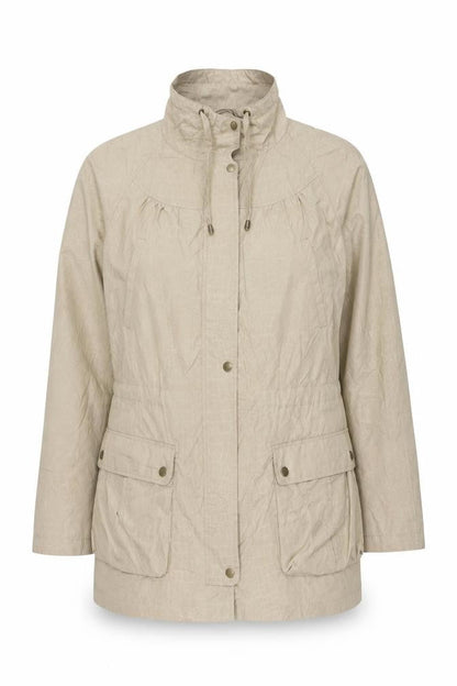 Lakeland Women's Beige Anorak Jacket with Snap Closure