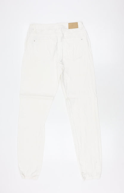 Womens UK Size M Jacqueline de Yong Regular Fit Straight White Jeans