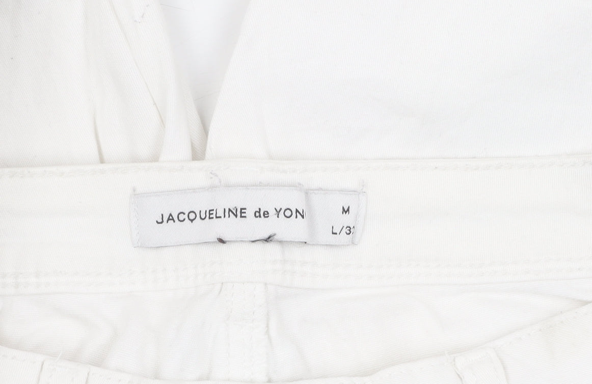 Womens UK Size M Jacqueline de Yong Regular Fit Straight White Jeans