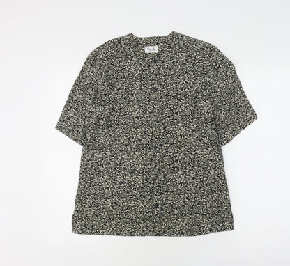 Womens UK Size 12 Viyella Black  Blouse