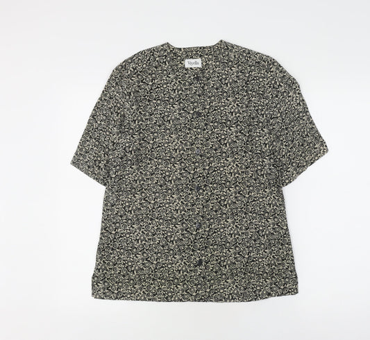 Womens UK Size 12 Viyella Black  Blouse