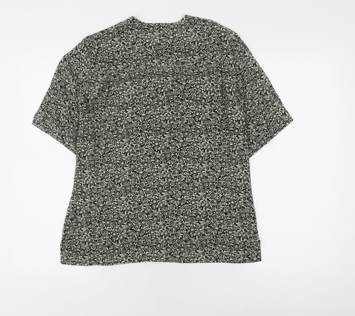 Womens UK Size 12 Viyella Black  Blouse