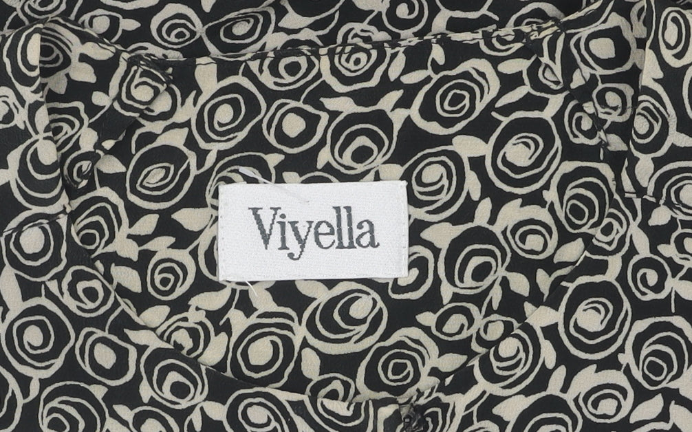 Womens UK Size 12 Viyella Black  Blouse