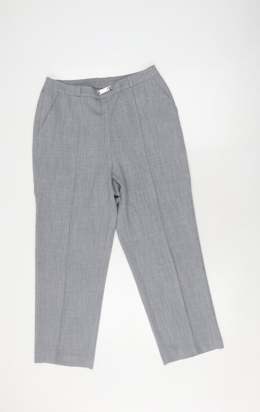 Womens UK Size 12 Honor Millburn Regular Fit Dress Pants Grey Trousers