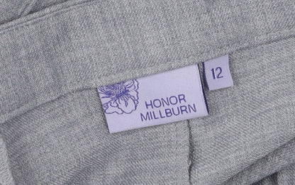 Womens UK Size 12 Honor Millburn Regular Fit Dress Pants Grey Trousers