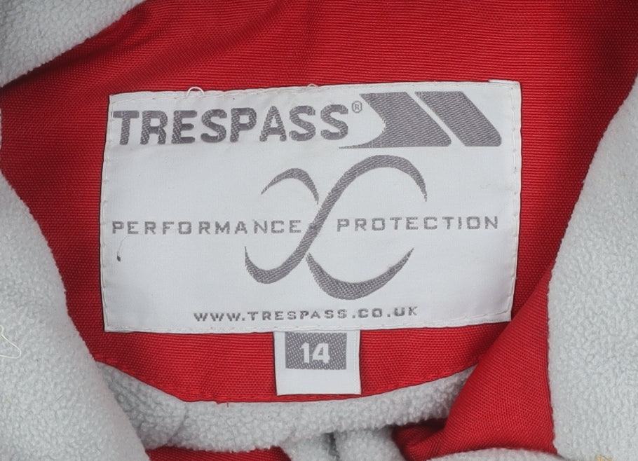 Mens UK Size 14 Trespass Red Puffer Jacket