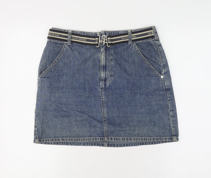 DKNY Jeans Women's Blue Denim Skirt, Size 4, Casual Style