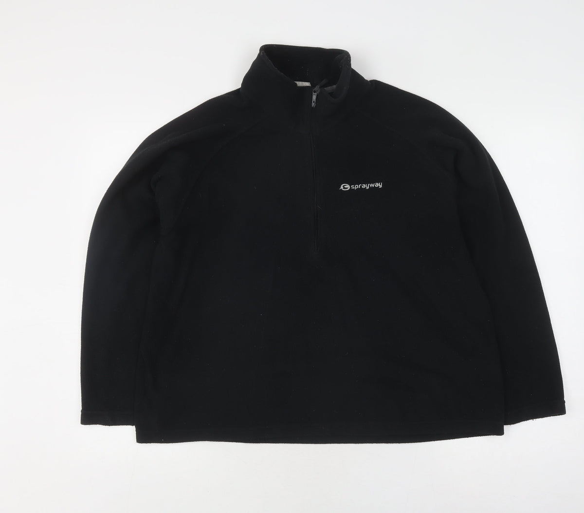 Additional front view of Sprayway Black unisex pullover sweatshirt m