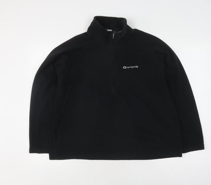 Additional front view of Sprayway Black unisex pullover sweatshirt m