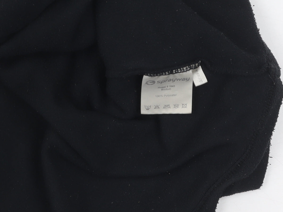Brand and care label for Sprayway Black unisex pullover sweatshirt m