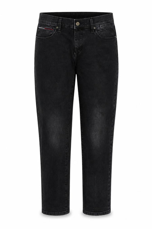 Front view of Hilfiger Denim Women's Black Straight Jeans L