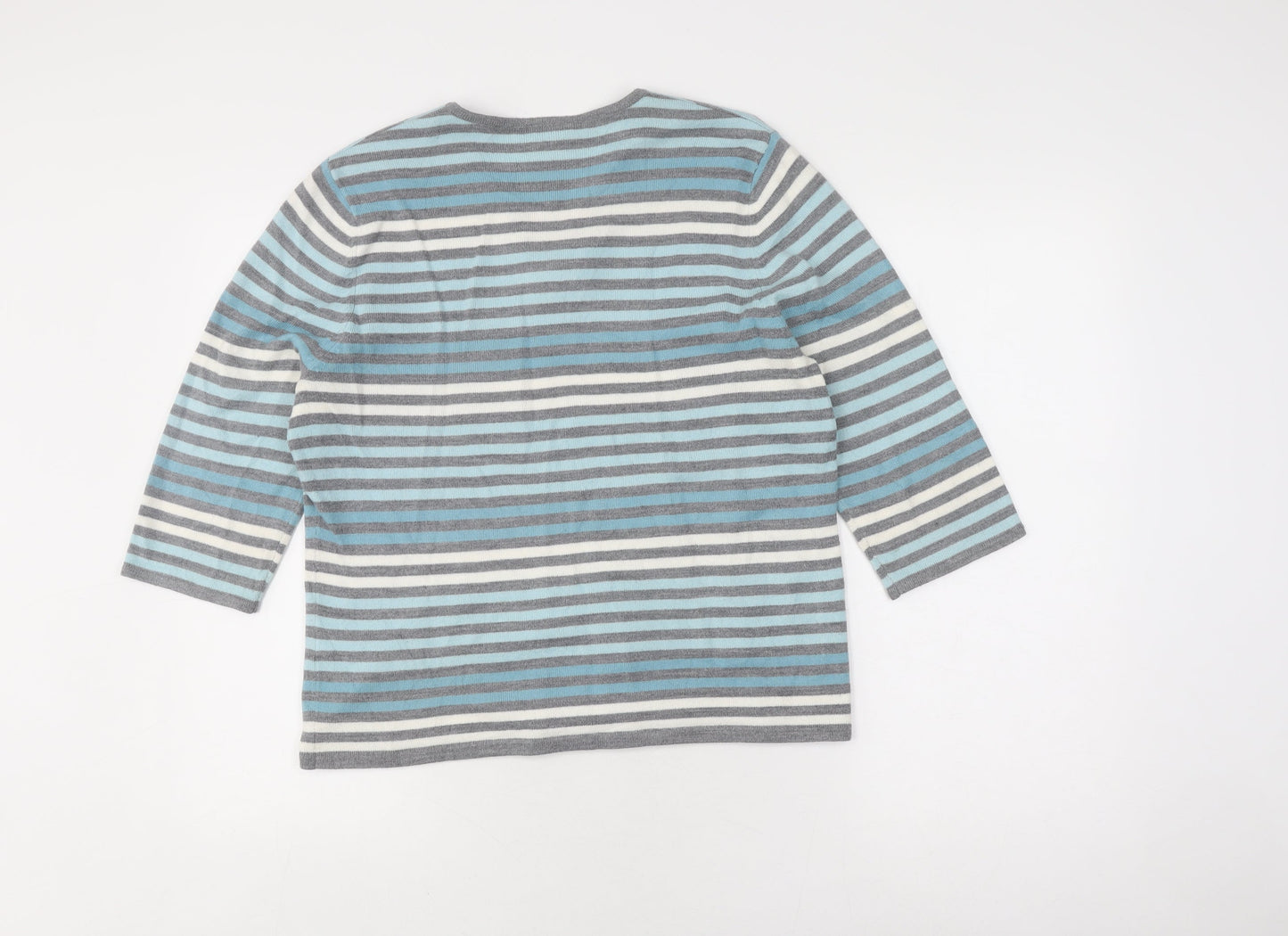 Eastex Women's Multicoloured Striped Pullover, Size 14