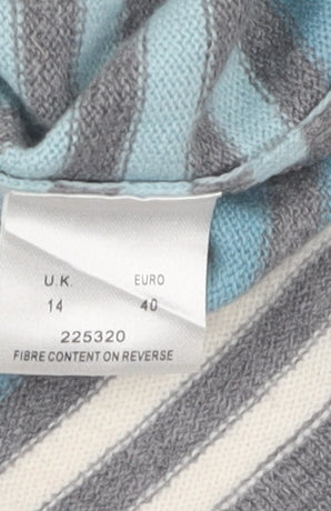 Eastex Women's Multicoloured Striped Pullover, Size 14