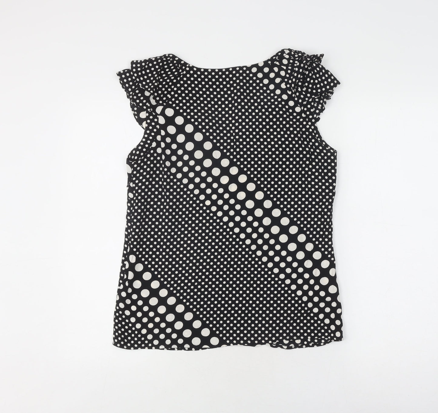 Womens UK Size 10 Kew 159 Black Basic Blouse