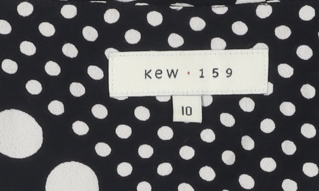 Womens UK Size 10 Kew 159 Black Basic Blouse