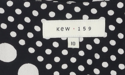 Womens UK Size 10 Kew 159 Black Basic Blouse