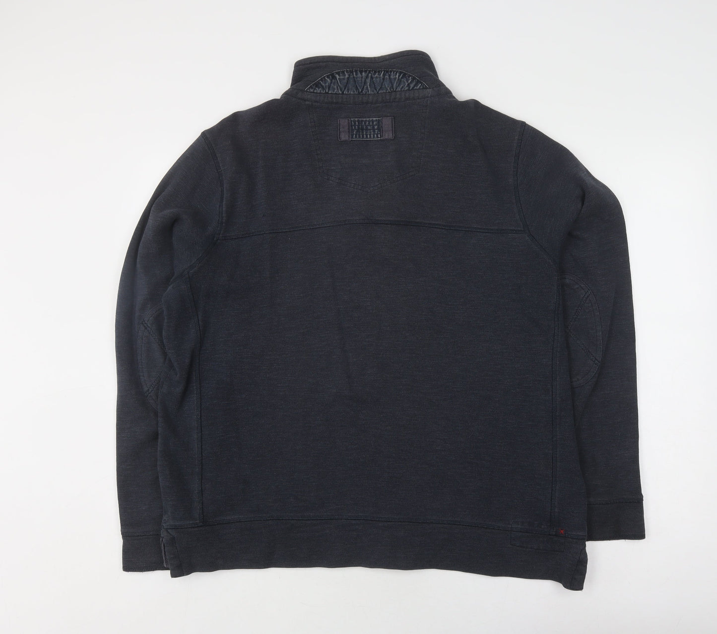 Mens UK Size L Fat Face Blue Henley Sweatshirt