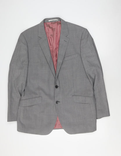 Mens UK Size 42 T.M.Lewin Regular Grey Suit Jacket