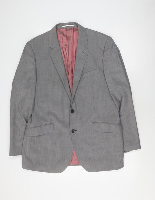 Mens UK Size 42 T.M.Lewin Regular Grey Suit Jacket
