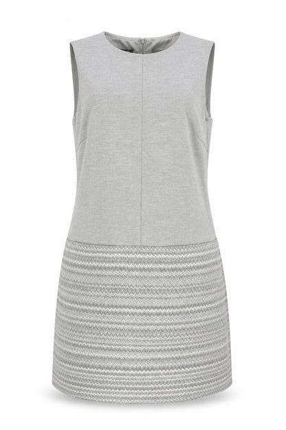 Laura Ashley Women's Grey Shift Dress, Size 10 - Classic Style