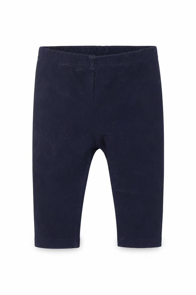 Front view of James House unisex blue leggings 3-6 months
