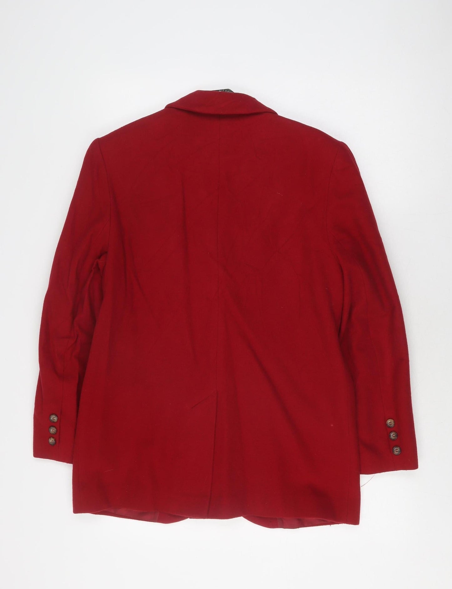 Laura Ashley Women's Red Wool Blazer, Size 8, Classic Style