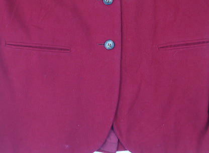 Laura Ashley Women's Red Wool Blazer, Size 8, Classic Style