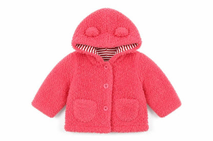 Front view of Baby Boden Pink Fleece Jacket 3-6 Months