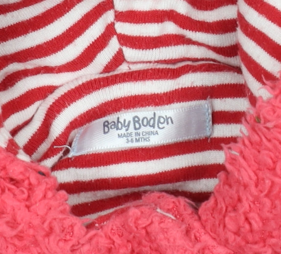 Baby Boden Pink Fleece Jacket 3-6 Months